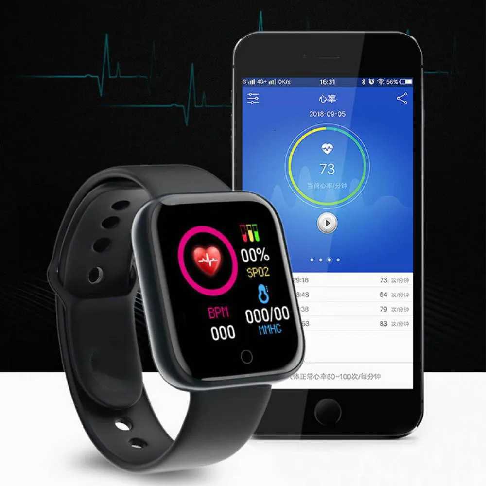 Childrens Smart Digital Watch With Connected Watch Child Step Count Heart Rate Monitoring Bluetooth Wirstwatch for Men Women X2510091