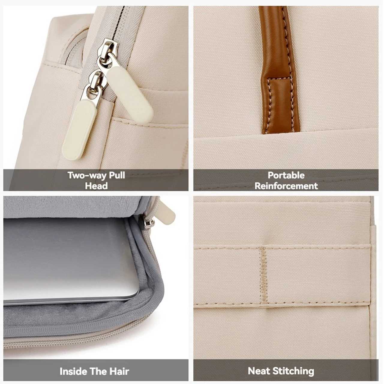 Laptop Sleeve Bag For Macbook Air Pro 16 Case Computer 133 14 156 Inch Notebook Bag Portable Bags Handbag Waterproof BriefcaseL25116