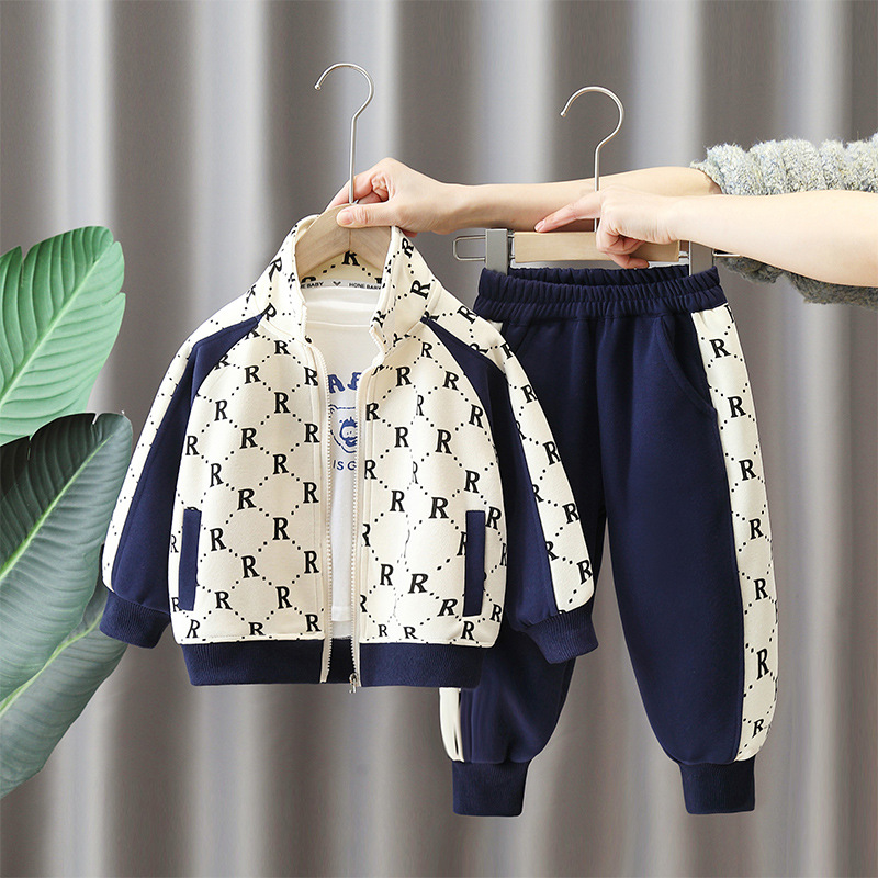 Premium 2025 Kids Tracksuit Set, Stylish Boys & Girls Spring/Autumn Two-Piece Outfit, Luxury Children's Sportswear