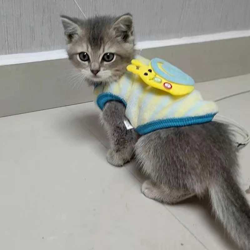 Plush Cat Rabbit Vest Cartoon Autumn Winter Pet Clothes for Kitten Puppy Bunny Guinea pig Warm Fleece Small Animals Clothing C251009