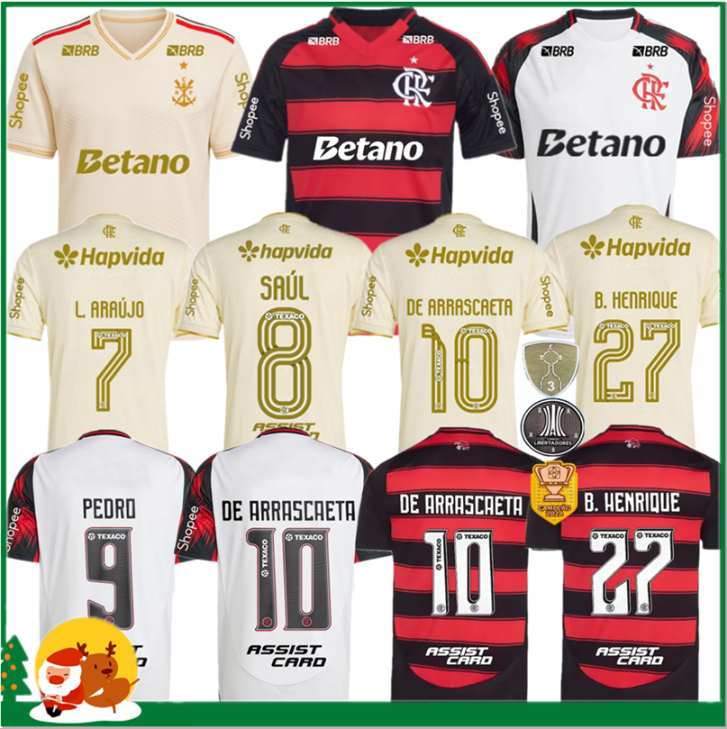 25 26 Flamengo soccer jerseys 2025 2026 DIEGO E.RIBEIRO GABRIEL B. GABI PEDRO DE ARRASCAETA GERSON B.HENRIQUE Camisa Mengo Men women football shirt