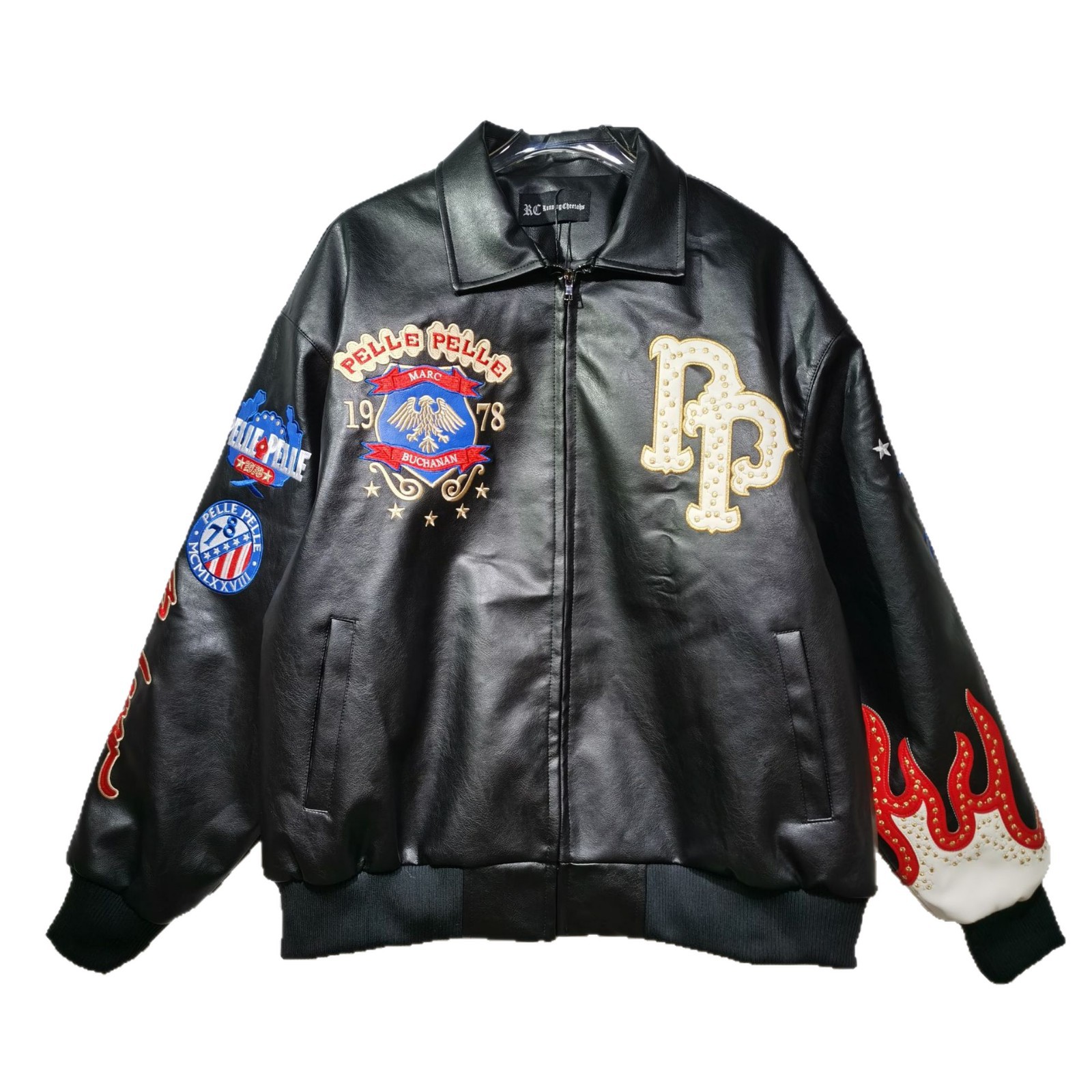 Men's Design Air Force Pilot Jacket Embroidered Baseball Jacket Fashionable and Popular Harajuku Y2K Work Clothes Couple
