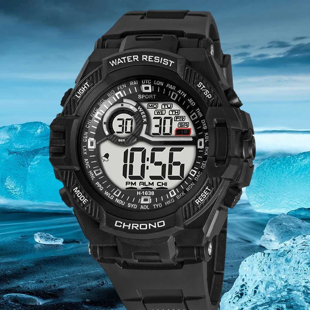 Waterproof Sports Watch Luxury Electronic Watch for Men LED Alarm Clock Military Digital Wristwatch for man Boys Student Teen X251009
