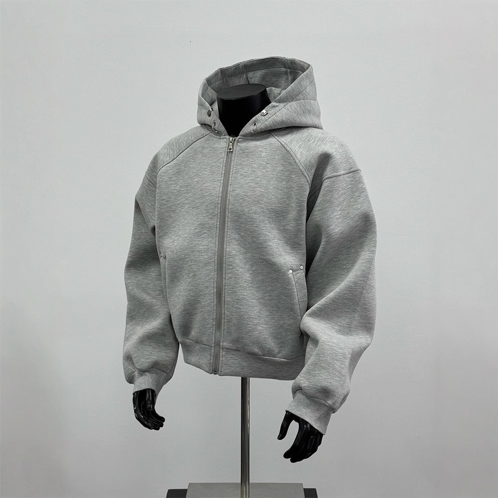 American Style Boxy Fit Cardigan Designer Hoodie Sweatshirt Men Autumn Winter Cleanfit Designer Shirt Hooded Jacket Short Oversized Hoodie