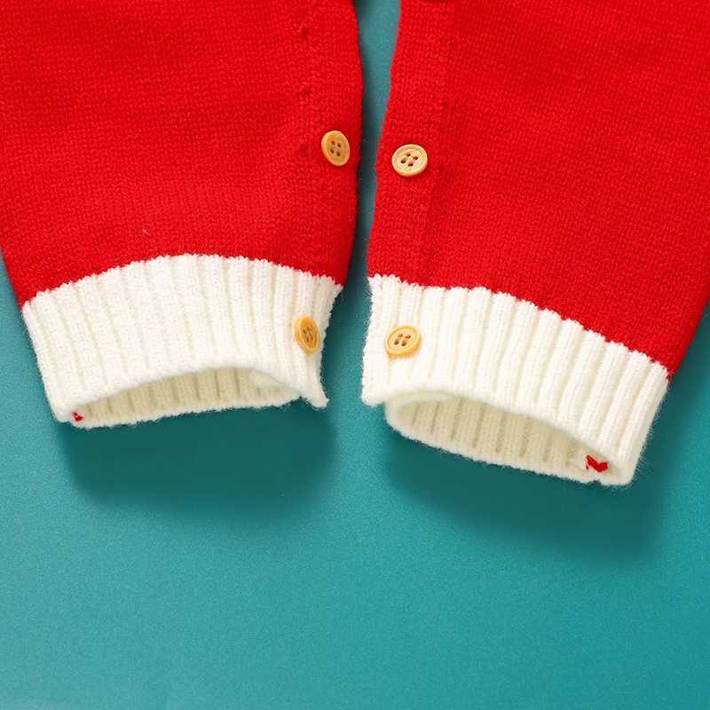Christmas Baby Unisex Rompers Winter Reindeer Knitted Newborn Boys Girls Long Sleeve Jumpsuits Infant Playsuits 018m C251009