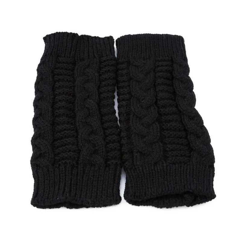 Knitted Half Finger Gloves WomenS Warm Soft Winter Gloves Handschoenen Mittens For Girl Guantes Invierno C251009