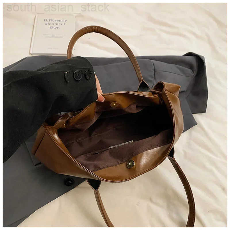 2025 New PU Leather Tote Bag Slouchy Hobo Handbag Fashion Shoulder Bag Large Top Handle Bag for Women Work Shopping Travel Z251009