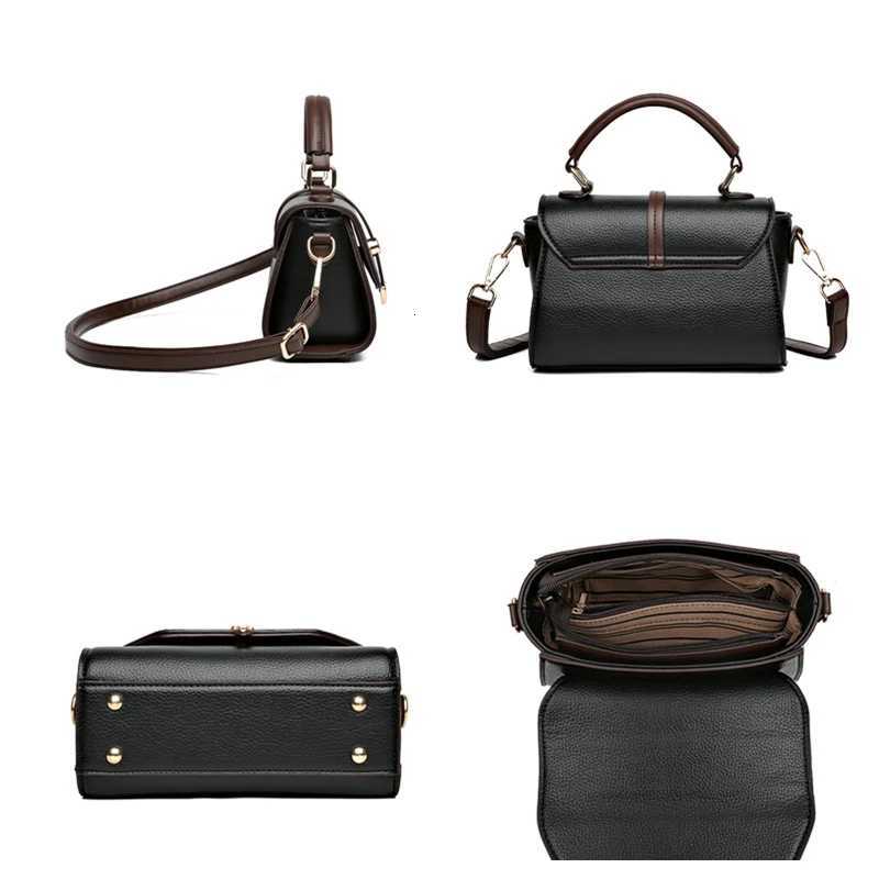 High Quality Leather Handbag Wen Messenger Bag Fi Lady Flap Shoder Crossbody Sac Brand Designer Fem Purse Tote New D251009
