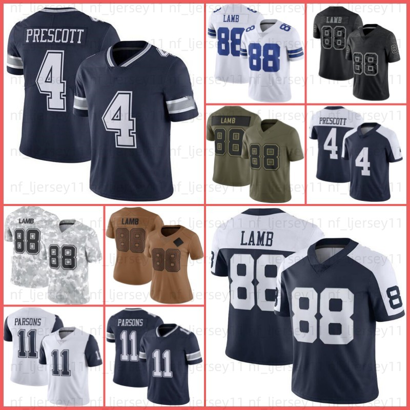 CeeDee Lamb George Pickens Dak Prescott Football Jersey Brandon Aubrey Emmitt Smith Jaydon Blue Javonte Williams Rashan Gary DeMarvion Overshown