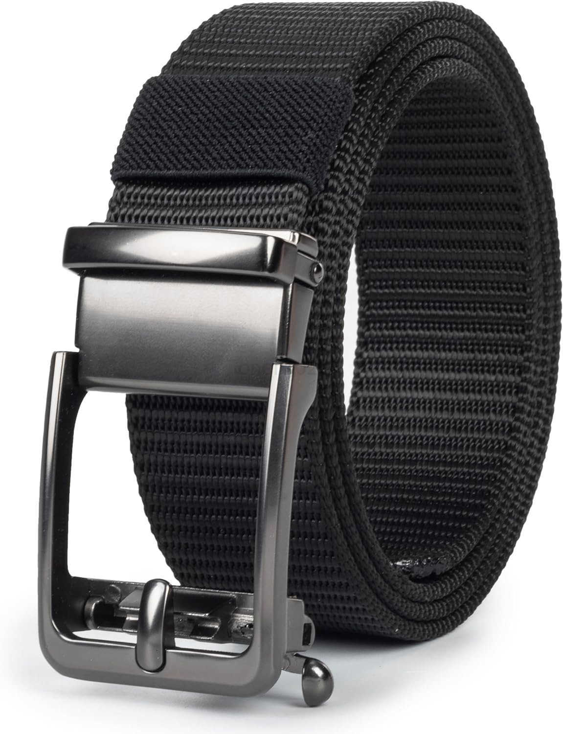 Mens Black Canvas Belt Stylish and Durable Waist Accessory W251009