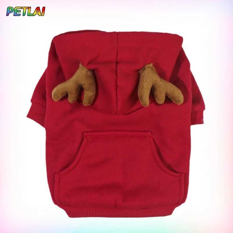 Christmas pet clothes elk cosplay costume creative elk antler thickened sweater new style creative design hoodie for dog cat C251009