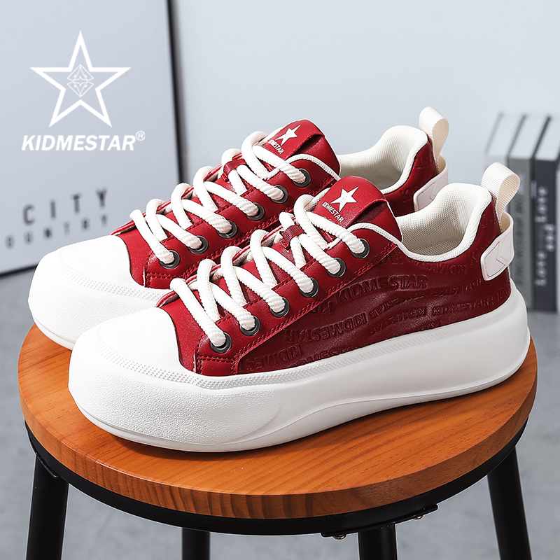 KIDMESTAR Casual Training Shoes Men's Designer Running Shoes Niche Lightweight Anti-slip Thick-soled Height Increasing Student Shoes Outdoor Spor