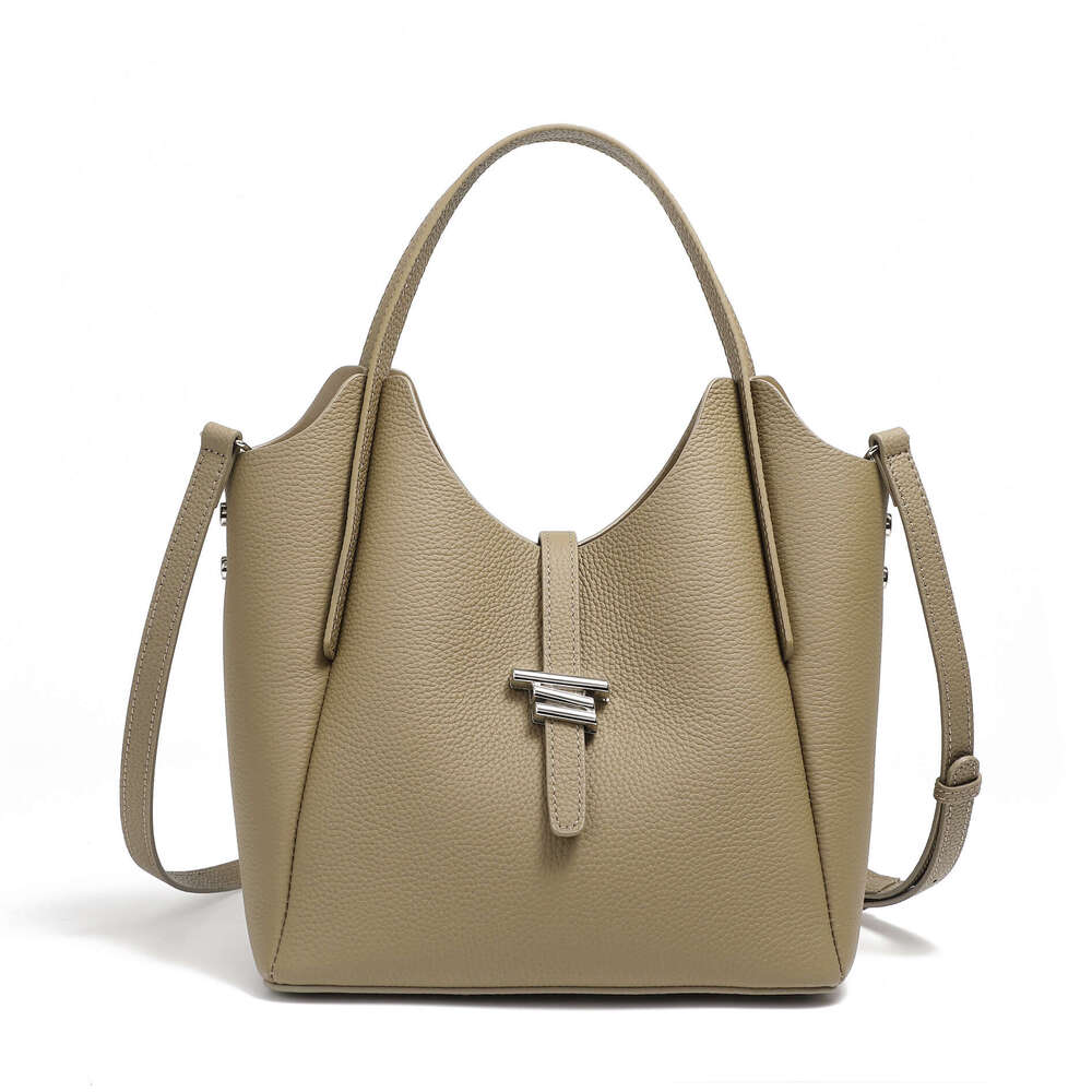 Luxury bag Spring Summer New Genuine Leather Women s Daily Commute Handbag Fashion Bell Crossbody Basket Bag