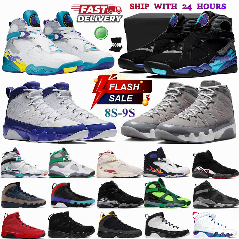 2025 designer free shipping Mens High Gunsmoke 8s 8 Basketball Shoes 9 9s Sneakers Leather green Statue Anthracite man Training sports shoes