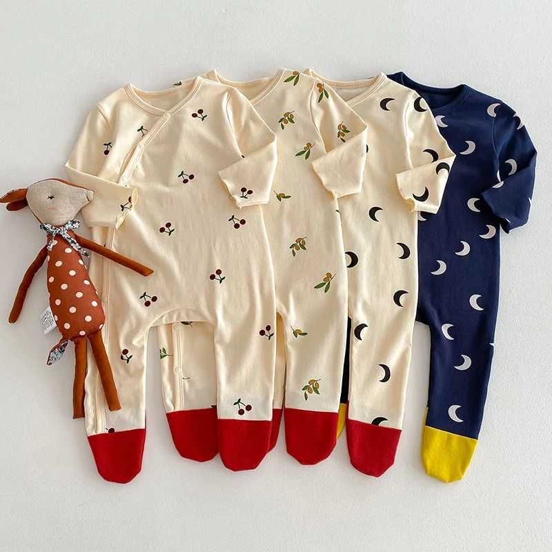 Unisex Baby LongSleeve Footed Romper Clothing for Spring Autumn Boys Girls Cute Print Daily Casual Romper Outdoor Wear C251009