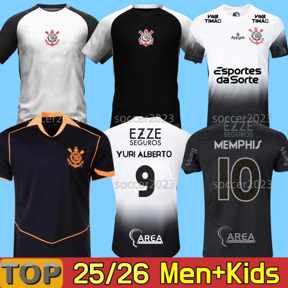 2025 2026 Corinthia Soccer Jerseys PAULINHO home Away Yuri Alberto 25 26 camisetas de footb Gustavo special Guedes Club football shirt men home Third Japan 10 Years