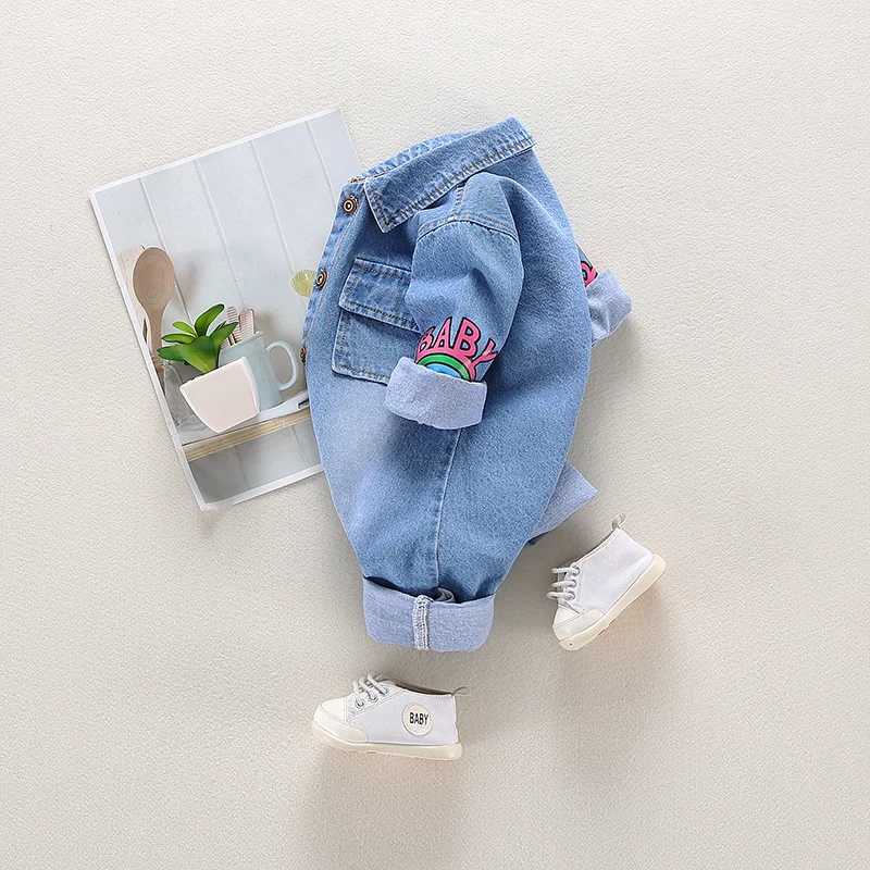 Baby clothes newborn jumpsuit denim romper spring and autumn boy girl romper baby fart romper cartoon giraffe romper C251009