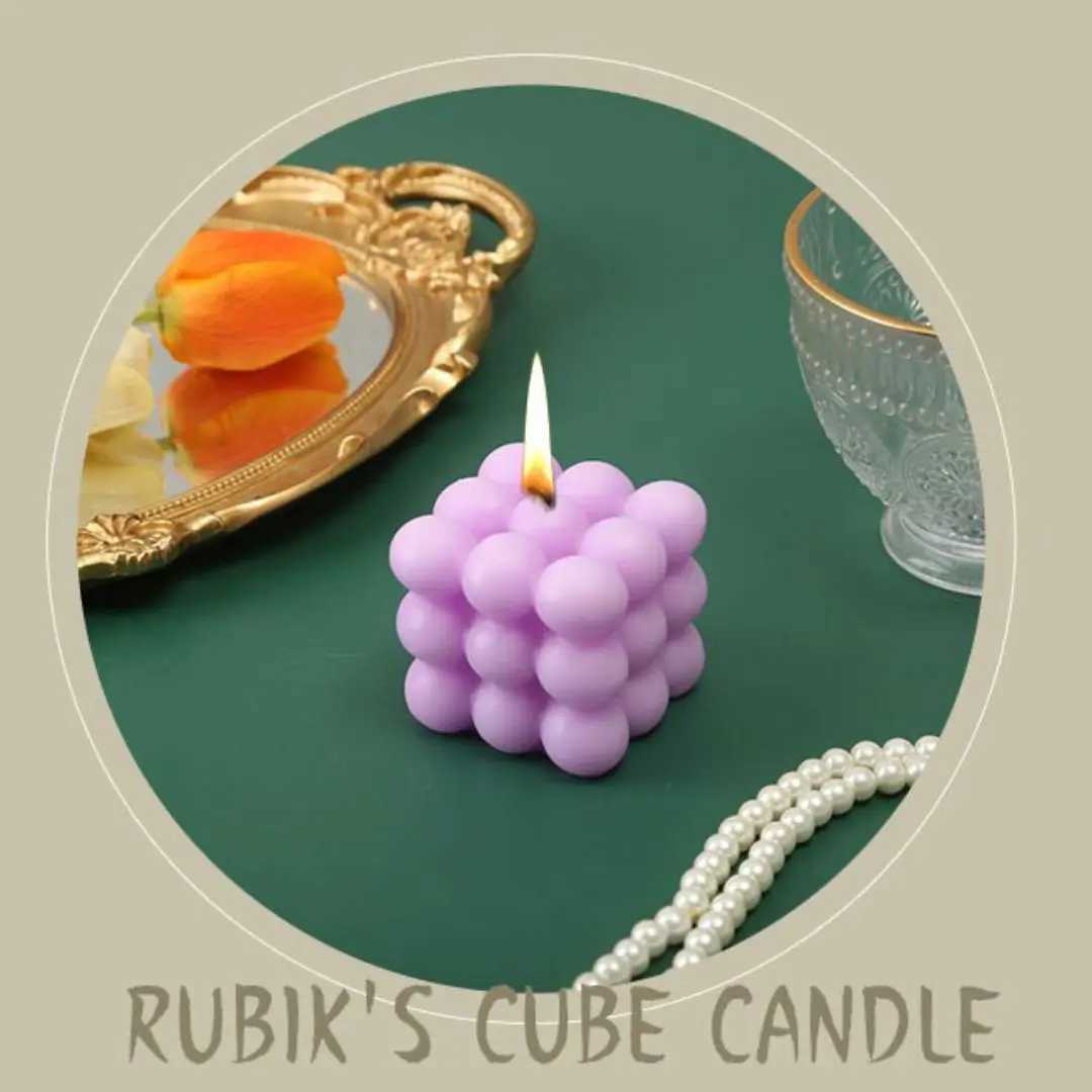 Handmade Scented Magic Aromatherapy C Creative BallShaped Soy Wax Lovely Bubble Cube Candle Home Decor S25109 S260204