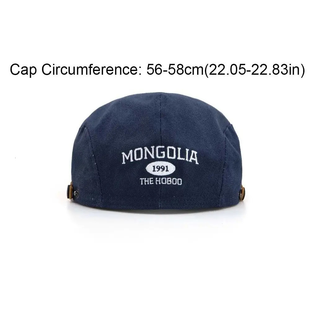 Vintage Cotton Letter Embroidery Beret Adjustable Flat Forward Hat Classic Y2k sboy Cap Streetwear 251008