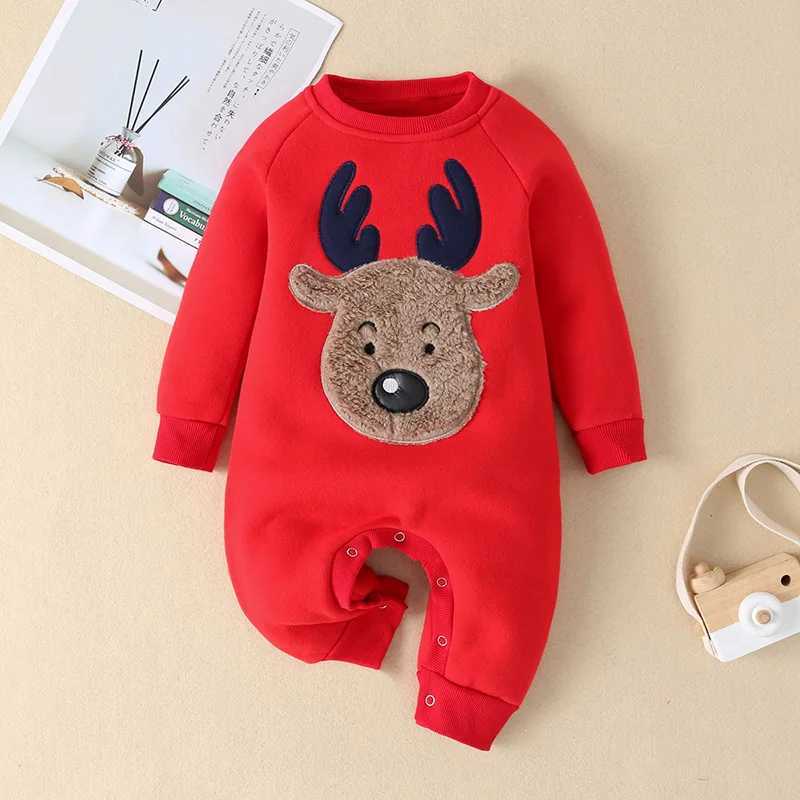 Christmas Baby Romper Newborn Clothes Fleece Lining New Year Kids Jumpsuit for Girls Boys OnePiece Toddler Outfit Infant Onesie C251009