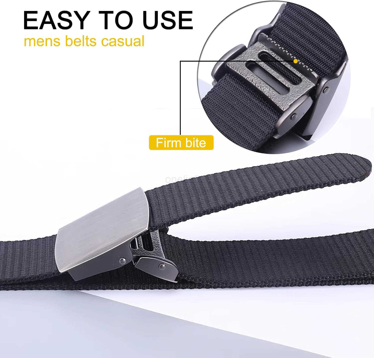 15 inch Nylon Utility Men Belt Outdoor Web Belt with Zinc Alloy gift for Men W251009