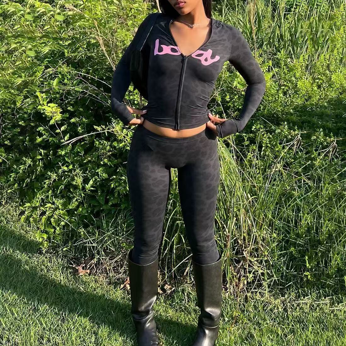 Snatched Body Set Womens Casual Short Sports Workout Set with Zip-Up Jacket Leggings Elastic Quick-Drying Breathable Gym Tracksuits Q2