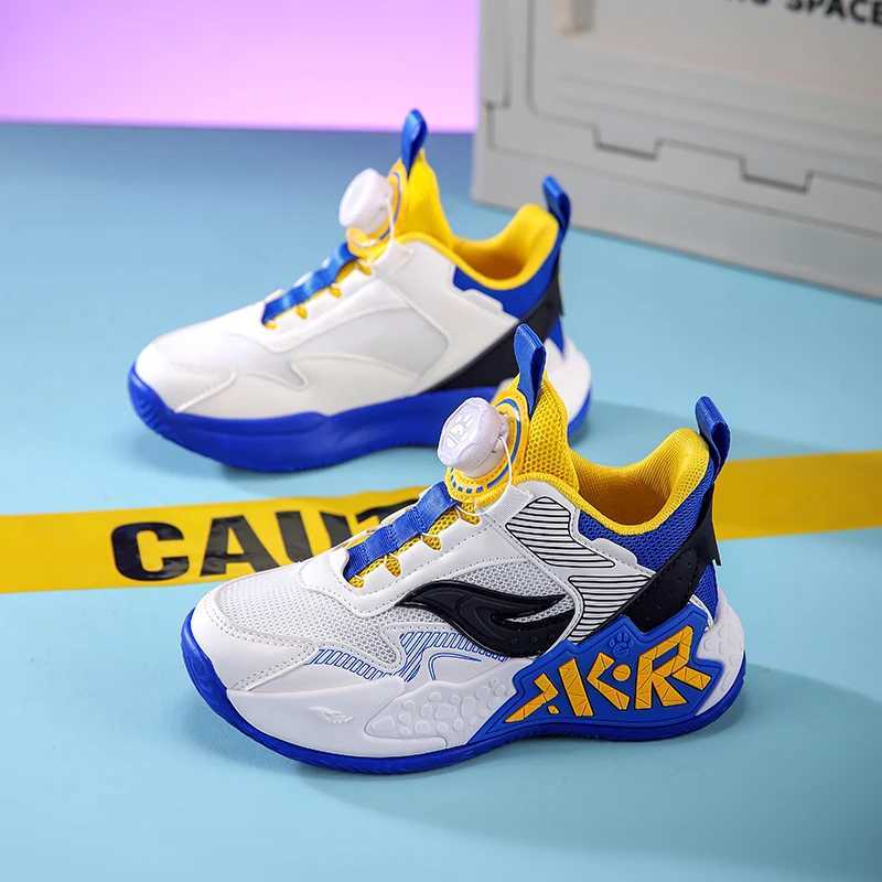 High Quality Childrens Sneakers Boys Basketball Shoes Breathable Running Sports Shoes Outdoor Nonslip Kids Basket Trainers J251027