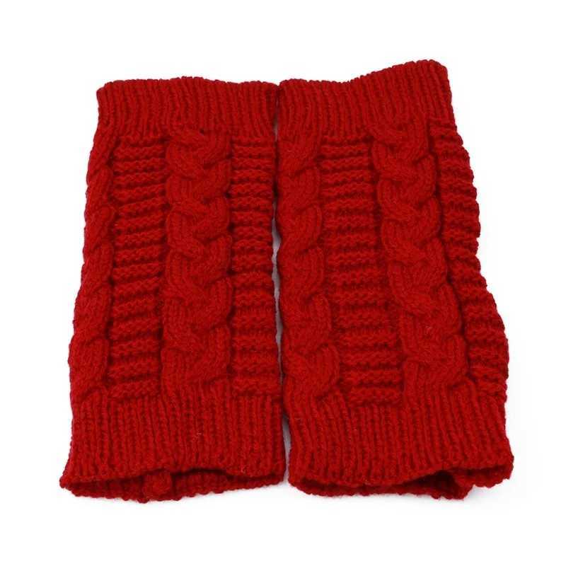 Knitted Half Finger Gloves WomenS Warm Soft Winter Gloves Handschoenen Mittens For Girl Guantes Invierno C251009