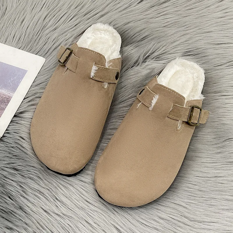 Designer Clogs Sandals Suede Clog Slippers Cork Flat mules High Quality flip flops Leather Slide Soft Footbed Beach Casual Shoes Women Men Size 35-46