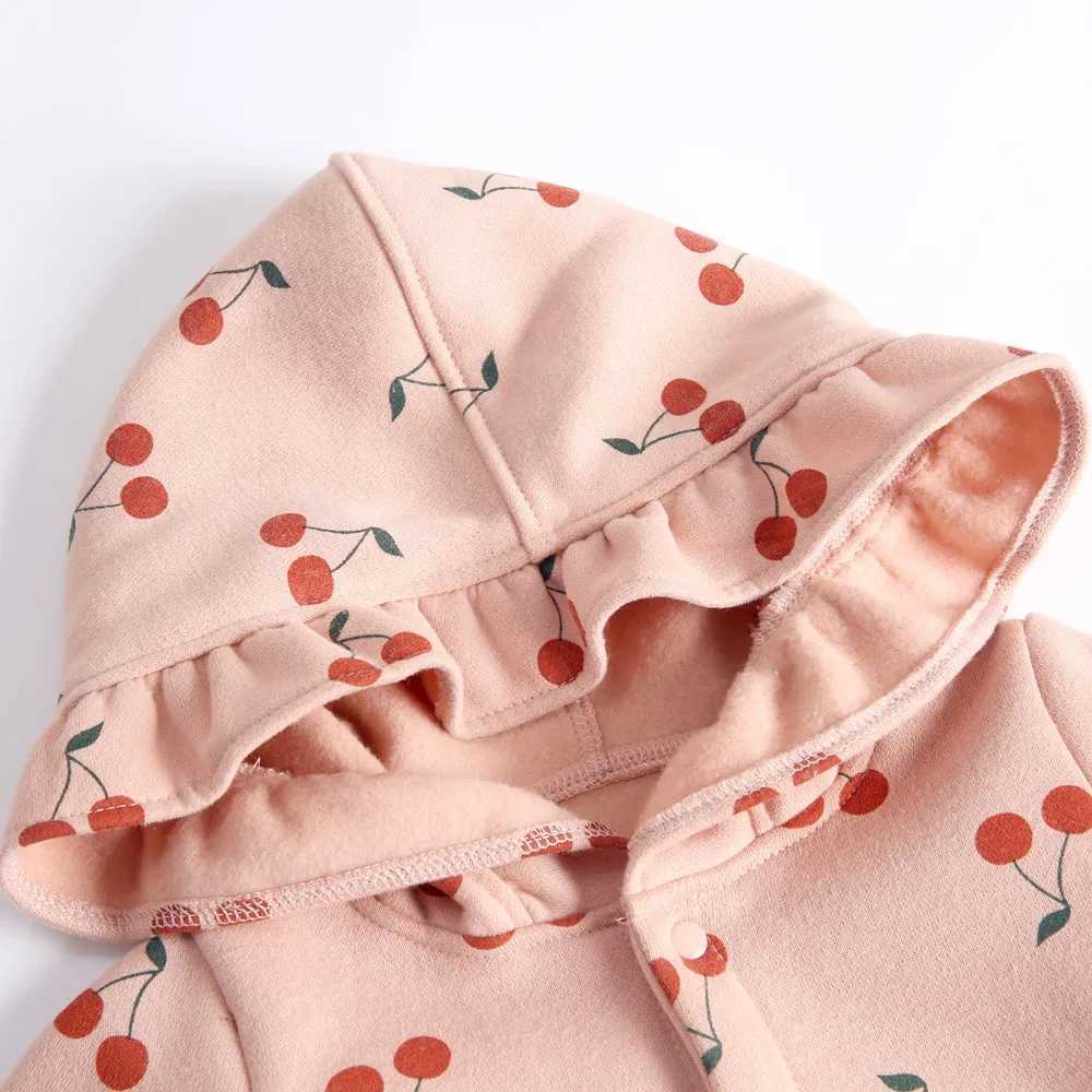 Sanlutoz Winter Long Sleeve Infants Jumpsuits Hooded Baby Girls Rompers Cute Toddler Clothing C251009