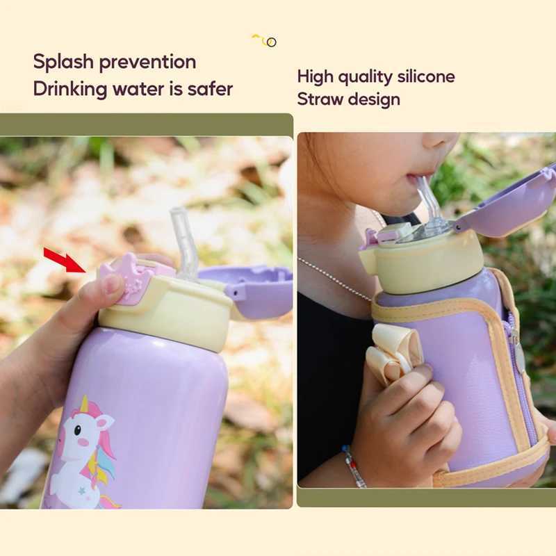 500ml Unicorn Kids Thermos Bottle Cute Childrens Thermal Water Bottle Stainless Steel Thermos Mug For Student Water Cup C2510081