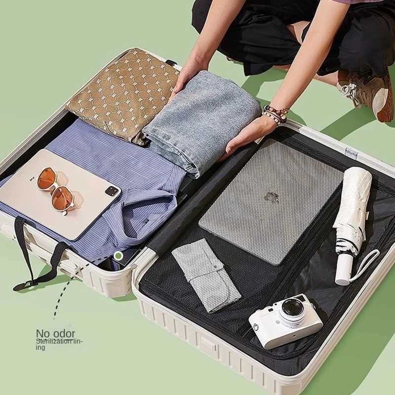 2025 New Multifunction Suitcase USB Charging Cabin suitcase Cup Holder Mute Universal Wheel 2028 inch Luggage travel suitcaseT251009