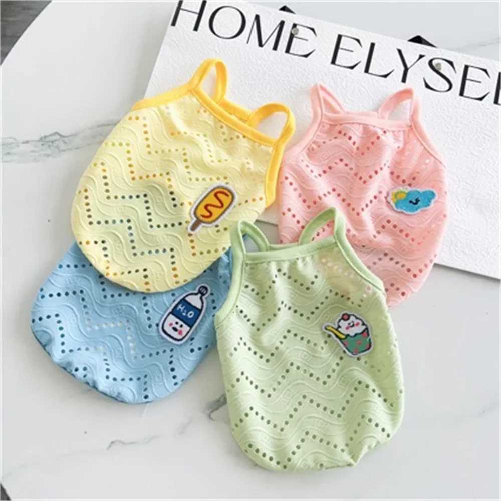 Cat Puppy Hollow Out Camisole Vest Summer Breathable Pet Clothes for Small Dogs Cats Kitten Clothing Outfit C251009