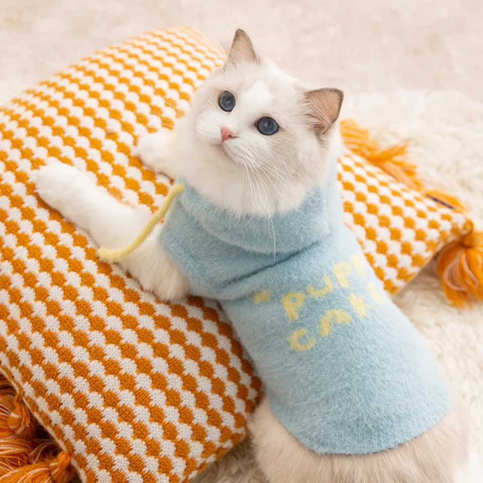 Princess Dress Knitted Sweater for Pets Puppy Costume Cat Winter Clothes Chihuahua Dog Clothes Soft Cozy Pet Apparel C251009