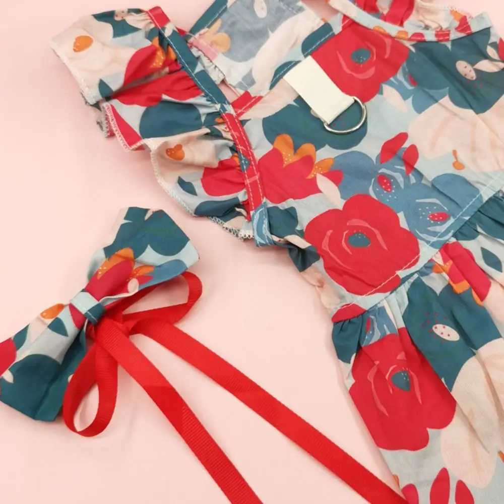 Chic Outfit Cotton Cat Ruffle Dress Sleeveless Comfortable Puppy Princess Skirt Breathable Spring Summer Pet Dress Cats C251009