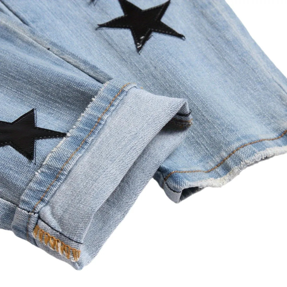 Men Straight Jean Denim Pants Jeans Loose Ankle Length Pant Pockets Casual Washed High Street Distressed Zipper Fly Spliced 251008