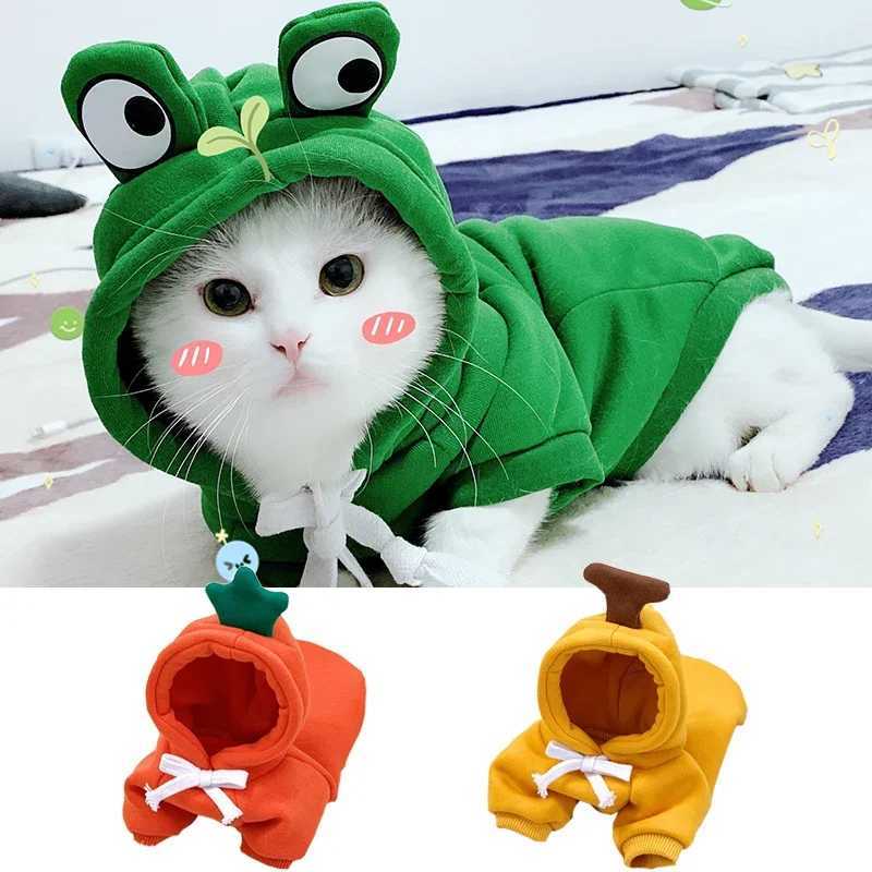 Winter Pet Hoodie Sweater Sports Cat Clothes for Cats Kitten Dog Pullovers Sweatshirt Fruit Animal Cosplay Pets Clothing Costume C251009
