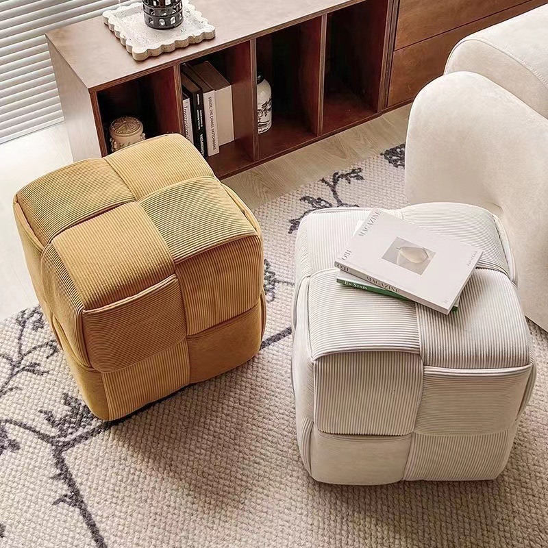 Magic Cube Chair, Small Low Chair, Household Tea Machine, Small Square Stool, Dressing Chair, Sofa Footstool, Stool for Sitting on, Shoe Changing Chai