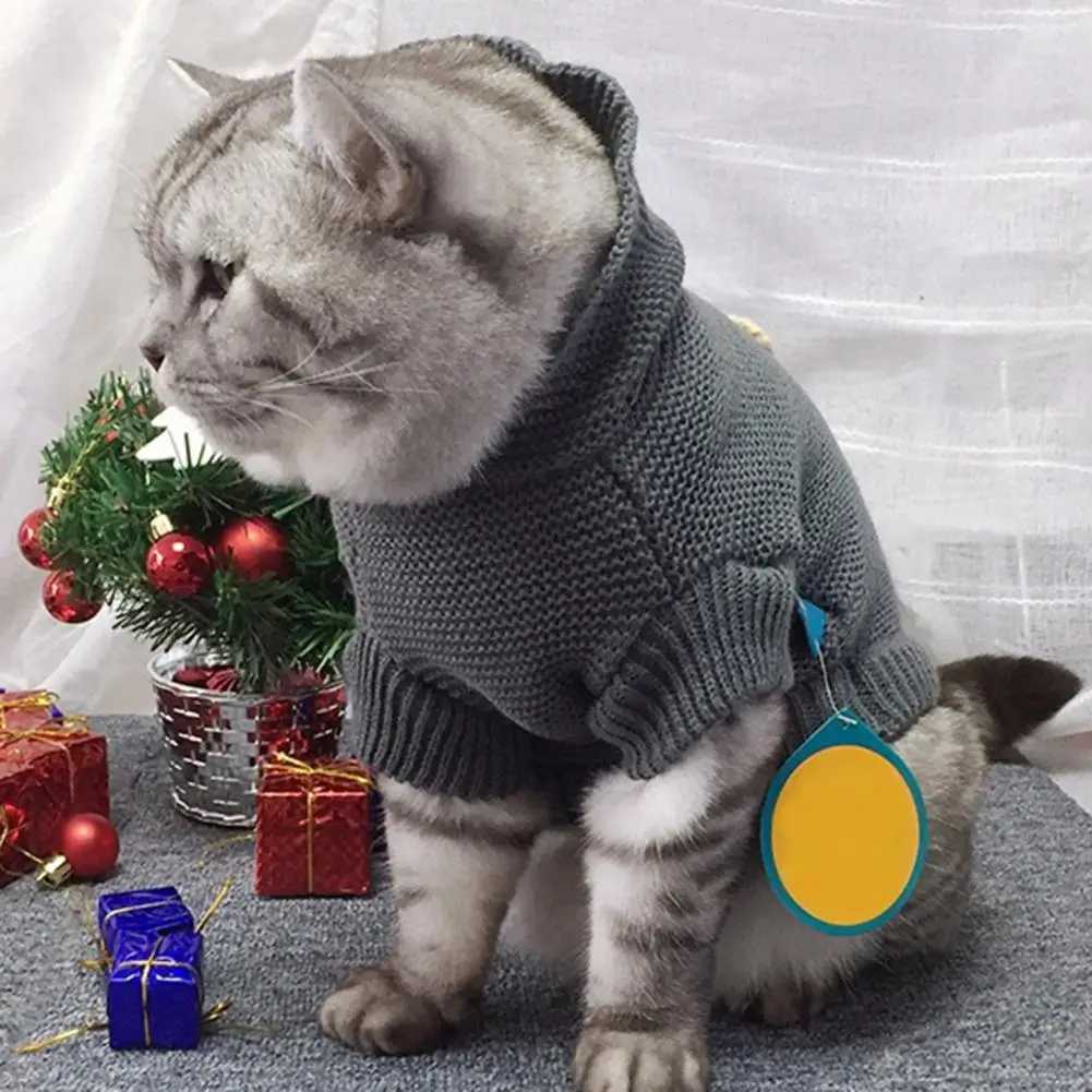 Christmas Cat Sweater Winter Warm Twoleg Pet Costume For Cats High Collar Knitted Kitten Hoodies Sweatshirts for Dog Cat Coat C251009