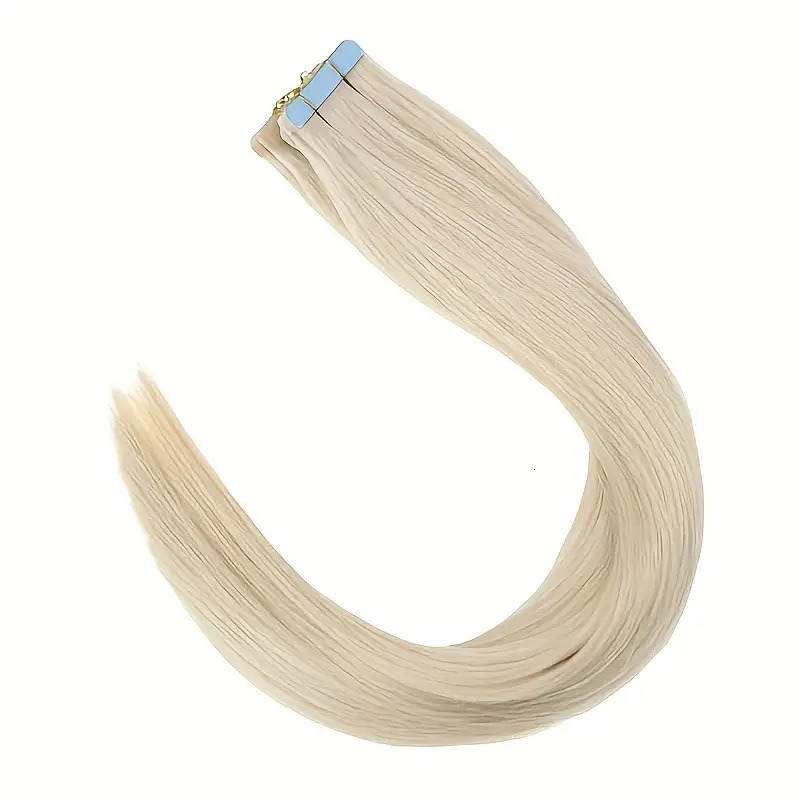 NNHAIR Invisible Tape In 100% Human Hair Remy Real Hair Extensions Thick High Quality For Woman 20PCS 14Inches-24Inches 30G-60G