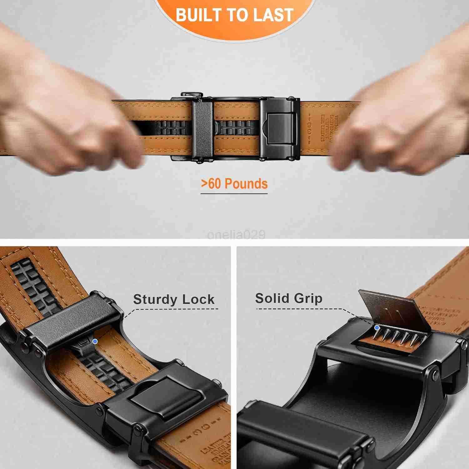 Mens BeltBrand Ratchet Belt Of Genuine Leather For Gift Men DressSize Customized W251009