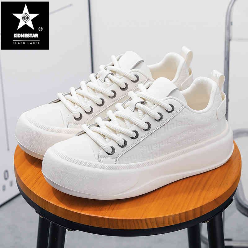 KIDMESTAR Casual Training Shoes Men's Designer Running Shoes Niche Lightweight Anti-slip Thick-soled Height Increasing Student Shoes Outdoor Spor