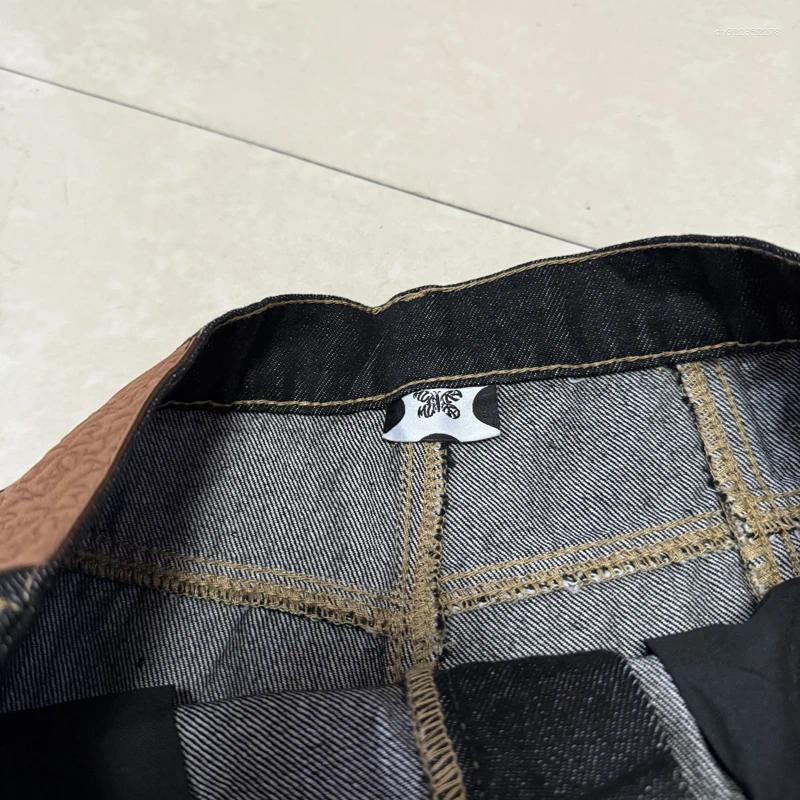 Men's Jeans Classic Embroidered Logo Patchwork Fashion Trousers Men Women Casual Denim Pants Real Po One Day Shipped Out