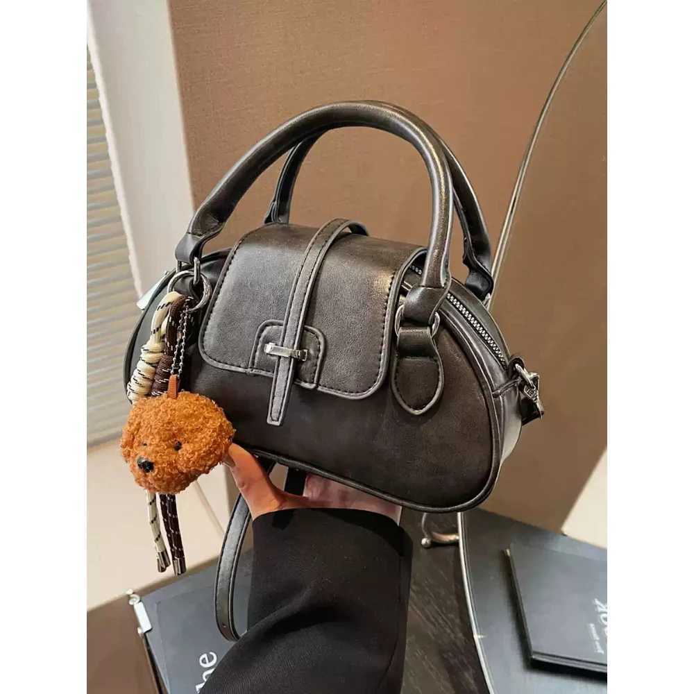 Wens Buckle Zipper Handbags Autumn Winter New Trend Glossy HighGrade Corssbody Bags Delie Popar Versatile Shoder Bag D251009