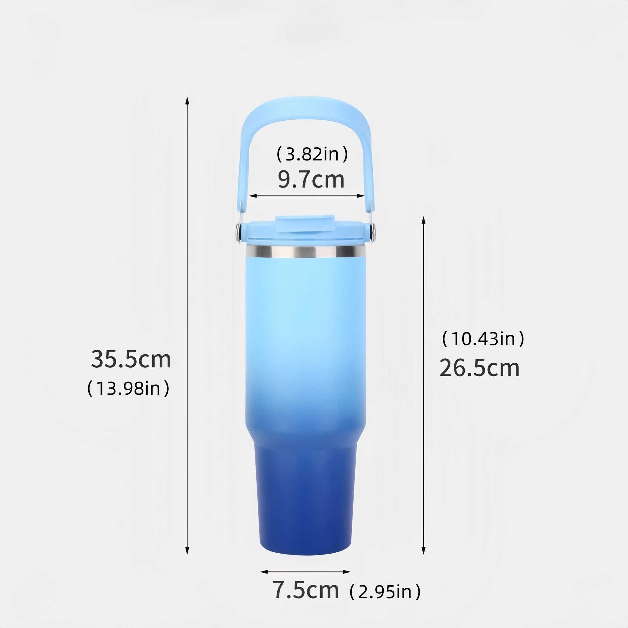 30oz Large Capacity Stainless Steel Thermos Cup with Straw Handle Tumbler Thermo Water Bottle Car Travel Mug Keep Cold and Hot C251008