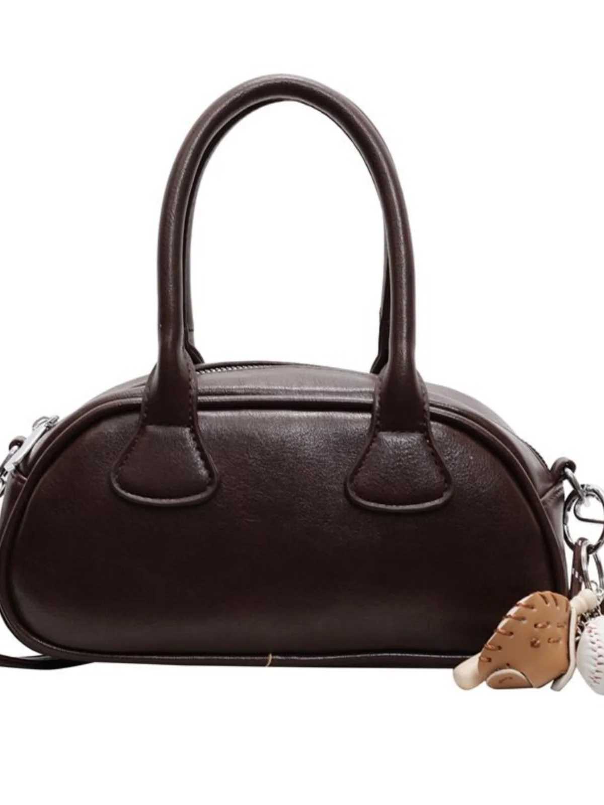 Ele Small Crossbody Bag for Wen 2025 New Autumn Winter Versatile Handbag Bowling Ball ape Soft Leather D251009