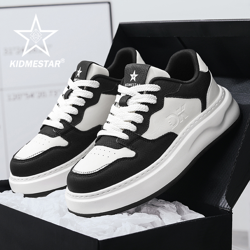 KIDMESTAR Casual Training Shoes Men's Designer Running Shoes Niche Lightweight Anti-slip Thick-soled Height Increasing Student Shoes Outdoor Spor