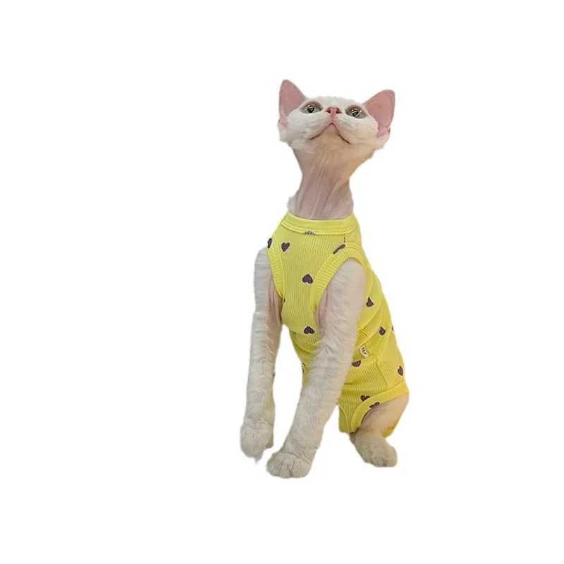 2025 Summer Pet Clothes Sphinx Hairless Cat German Clothes Elastic Anti Falling Four Leg Clothes Thin C251009