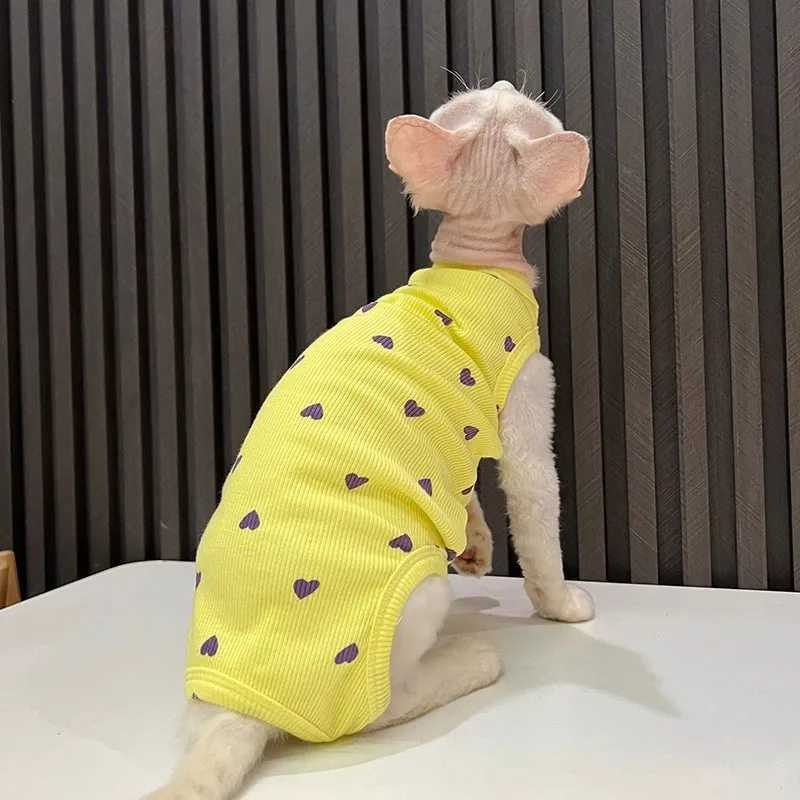 2025 Summer Pet Clothes Sphinx Hairless Cat German Clothes Elastic Anti Falling Four Leg Clothes Thin C251009