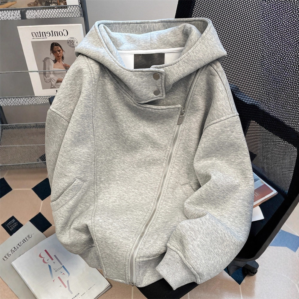 Cleanfit Design Double Zipper Hooded Sweatshirt Cardigan Designer Shirt Unisex New National Trend American High Designer Hoodie Street Casual Jacket